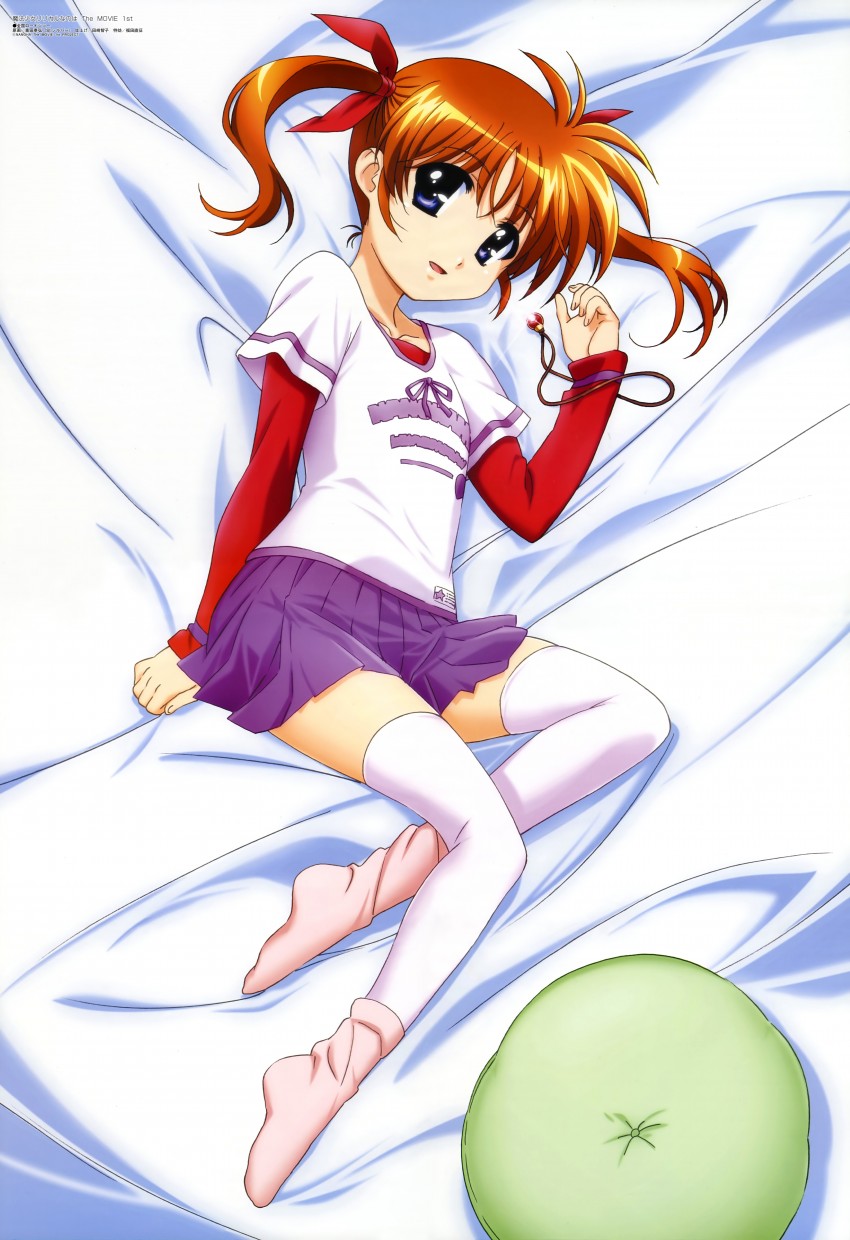 takamachi nanoha and raising heart (lyrical nanoha and 3 more) drawn by okuda_yasuhiro