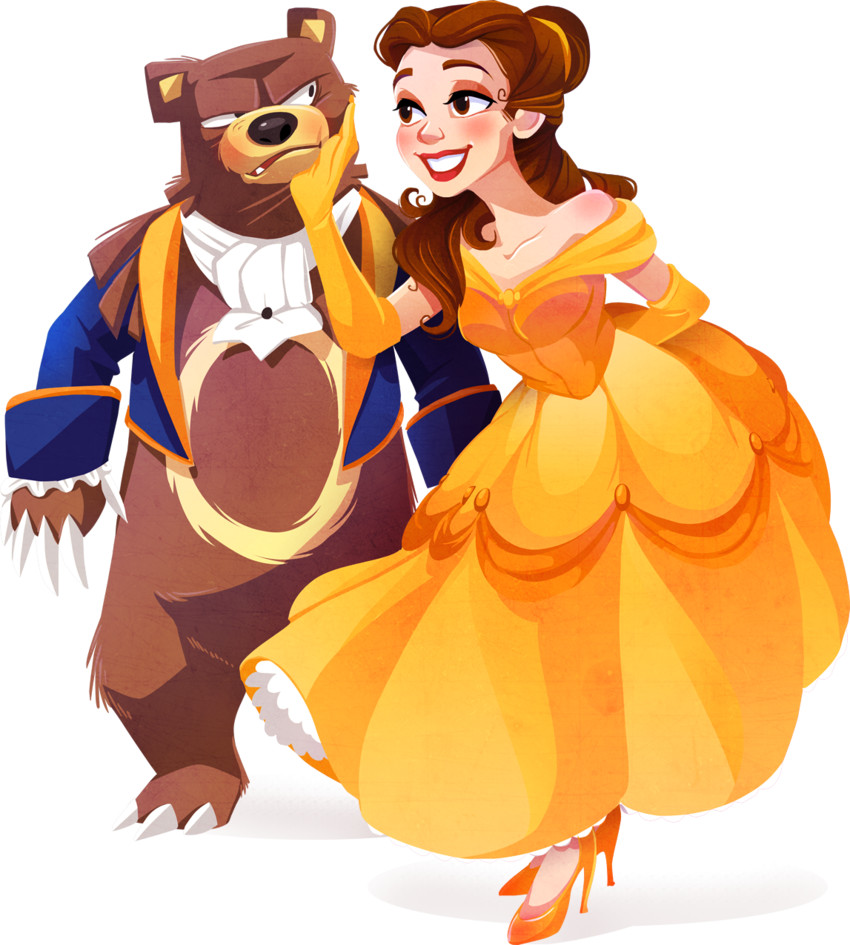 belle, ursaring, and beast (pokemon and 1 more) drawn by kuitsuku