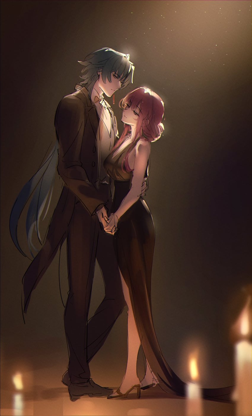 kafka and blade (honkai and 1 more) drawn by rity