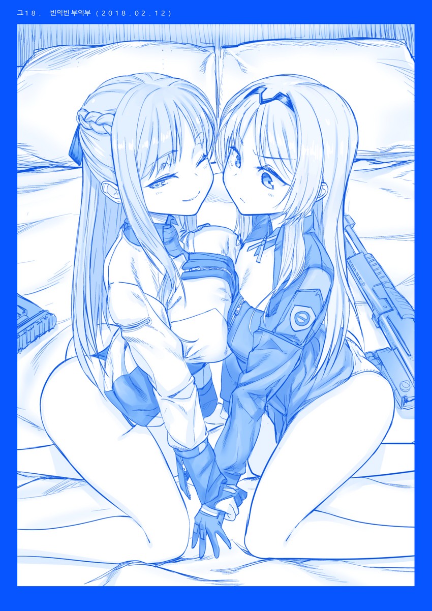 ak-12 and an-94 (girls' frontline) drawn by peagunz