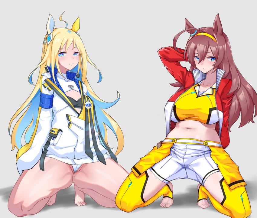 mihono bourbon and neo universe (umamusume) drawn by minew_(zpky5744)