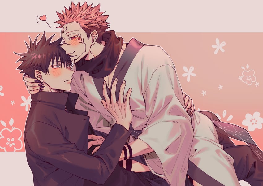 fushiguro megumi and ryoumen sukuna (jujutsu kaisen) drawn by azukiharuta_ju