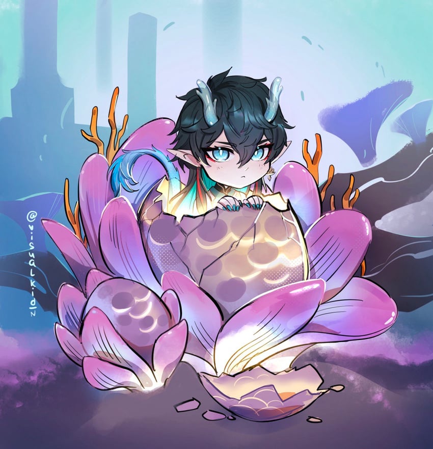dan heng (honkai and 1 more) drawn by visualkid_n