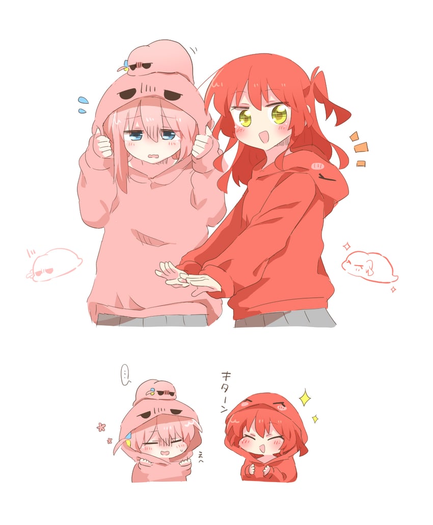 gotoh hitori and kita ikuyo (bocchi the rock!) drawn by rebecca_(keinelove)