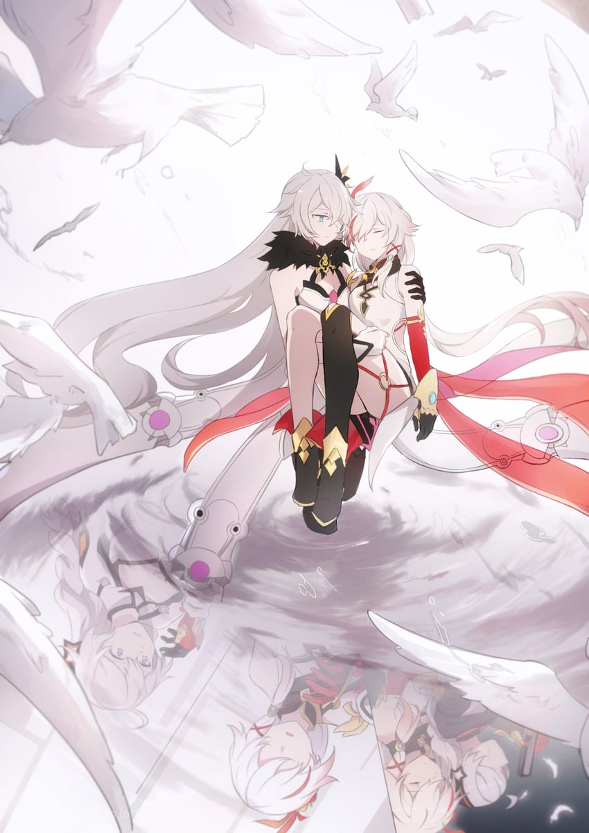 kiana kaslana and fu hua (honkai and 1 more) drawn by shiying_no_yao