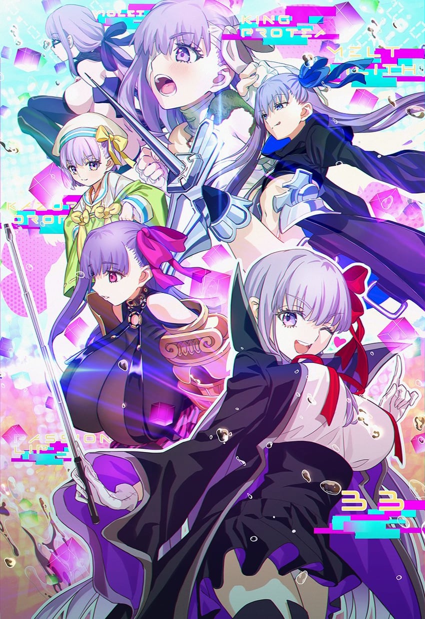 bb, meltryllis, passionlip, kingprotea, kazuradrop, and 1 more (fate and 4 more) drawn by aora