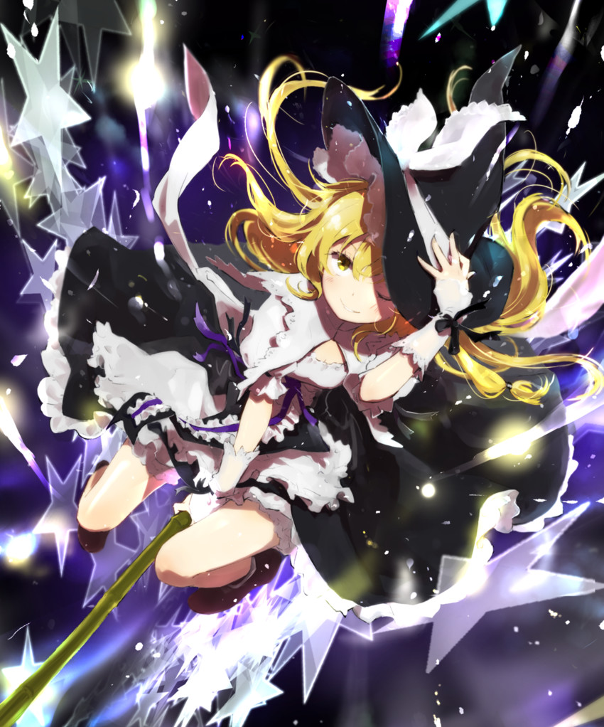 kirisame marisa (touhou and 1 more) drawn by kaazu