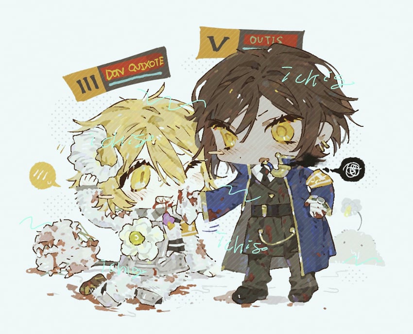 don quixote and outis (project moon and 2 more) drawn by meijiichigo