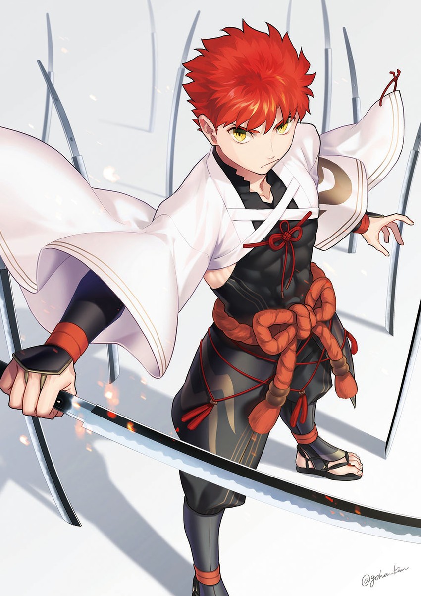 emiya shirou and senji muramasa (fate and 1 more) drawn by otama_(atama_ohanabatake)
