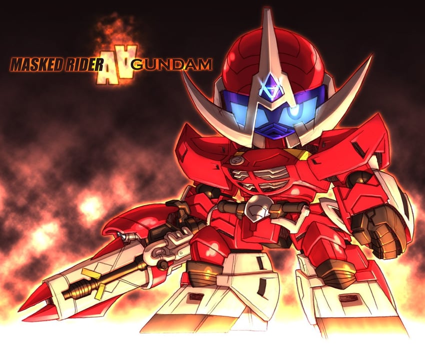 turn a gundam and kamen rider accel (gundam and 4 more) drawn by susagane