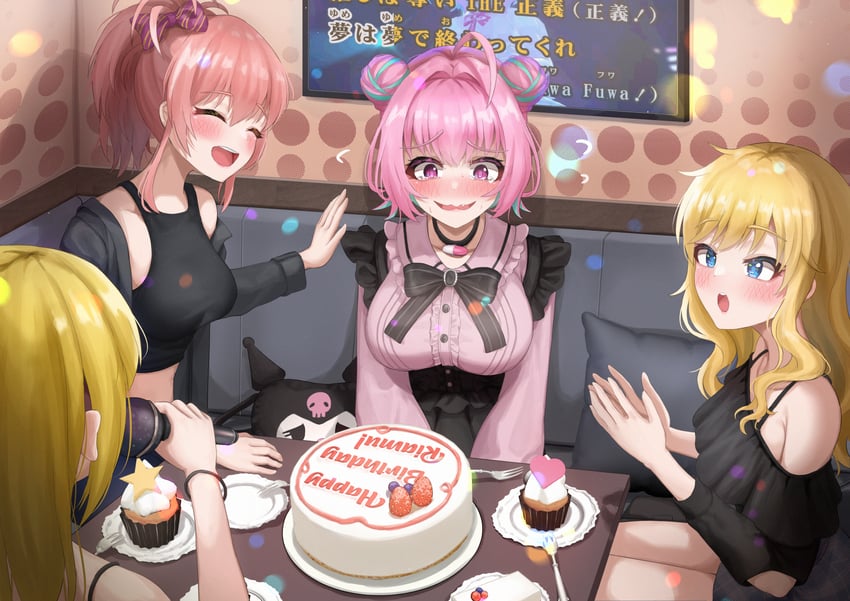 yumemi riamu, jougasaki mika, ohtsuki yui, and fujimoto rina (idolmaster and 1 more) drawn by irorong
