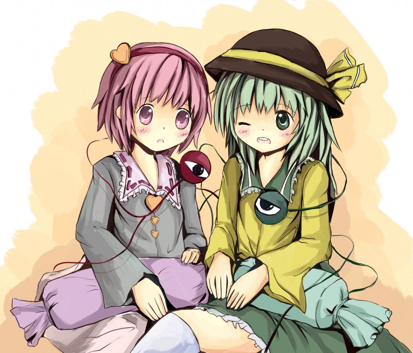 komeiji koishi and komeiji satori (touhou) drawn by sakuraba_hikaru_(loveindog)