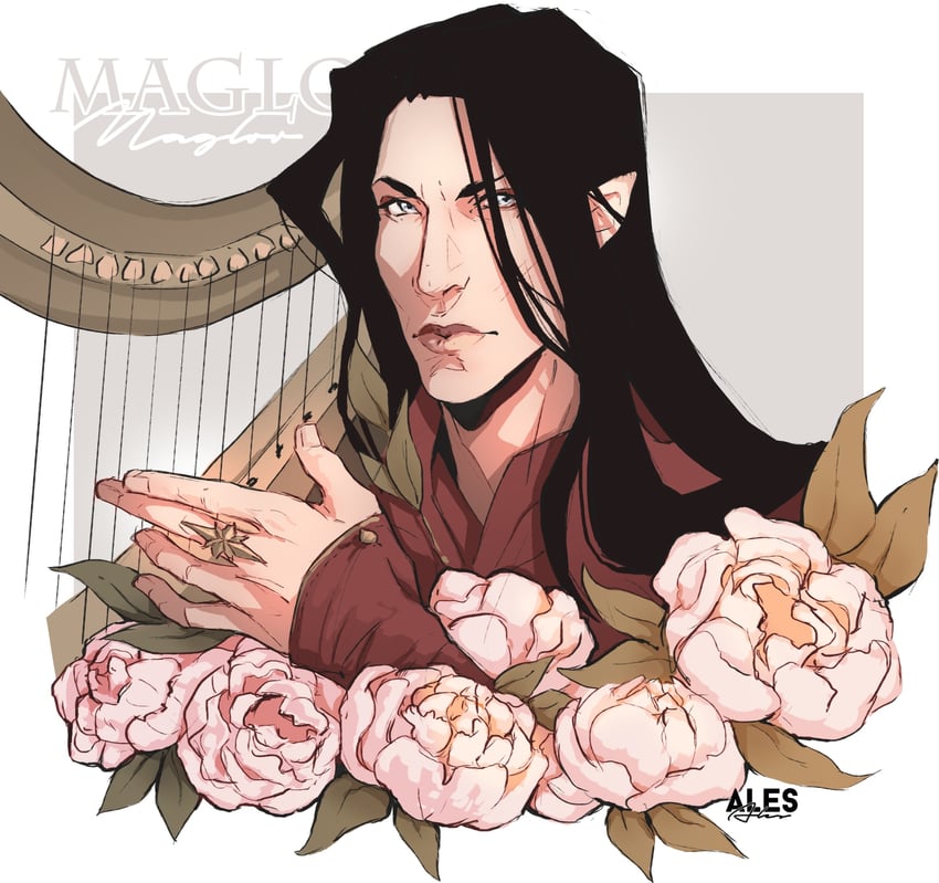 maglor (tolkien's legendarium and 1 more) drawn by ales