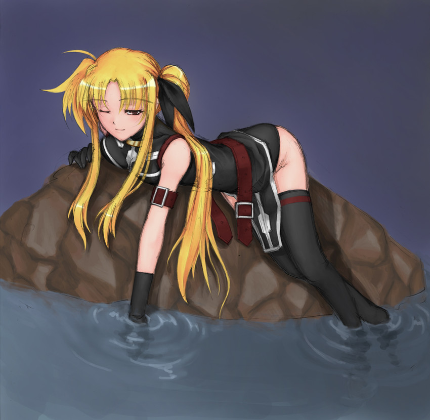 fate testarossa (lyrical nanoha and 2 more) drawn by minus_majin