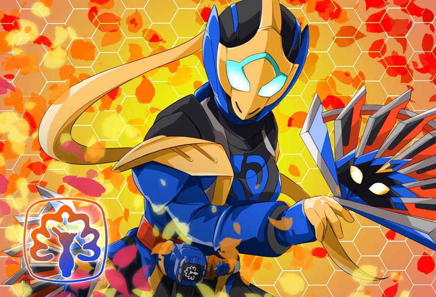 kamen rider jeanne and lovekov (kamen rider and 1 more) drawn by miyabi_(037)