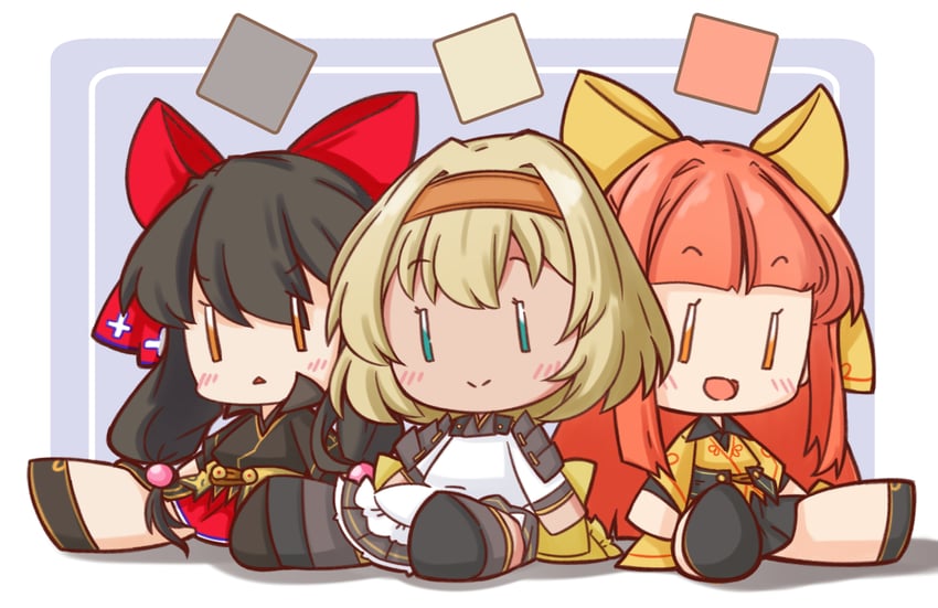 chatan nakiri, chiyoganemaru, and chiganemaru (tenka hyakken) drawn by lazurite