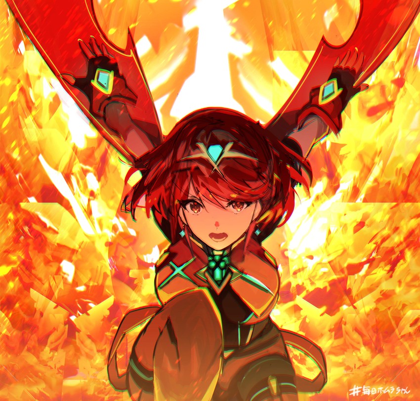 pyra (xenoblade chronicles and 2 more) drawn by tarbo_(exxxpiation)
