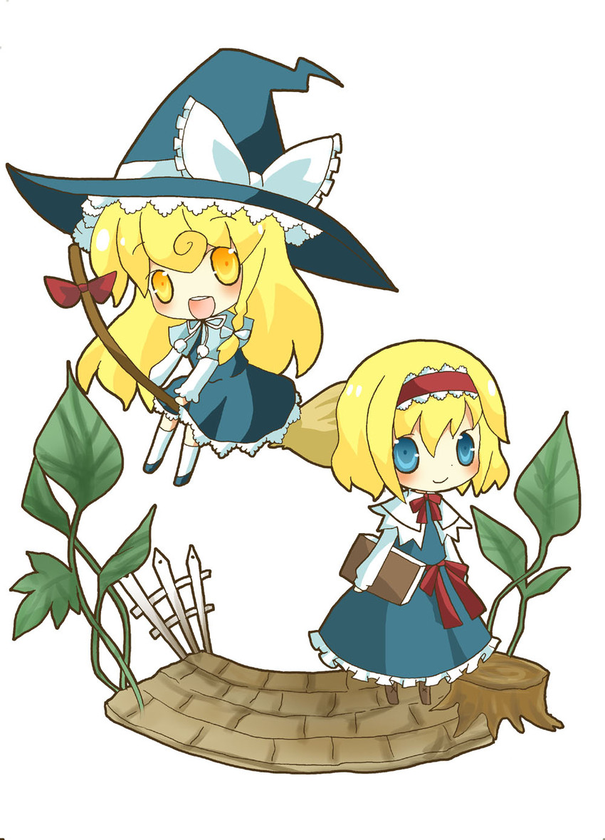kirisame marisa and alice margatroid (touhou) drawn by takahashi_kanon