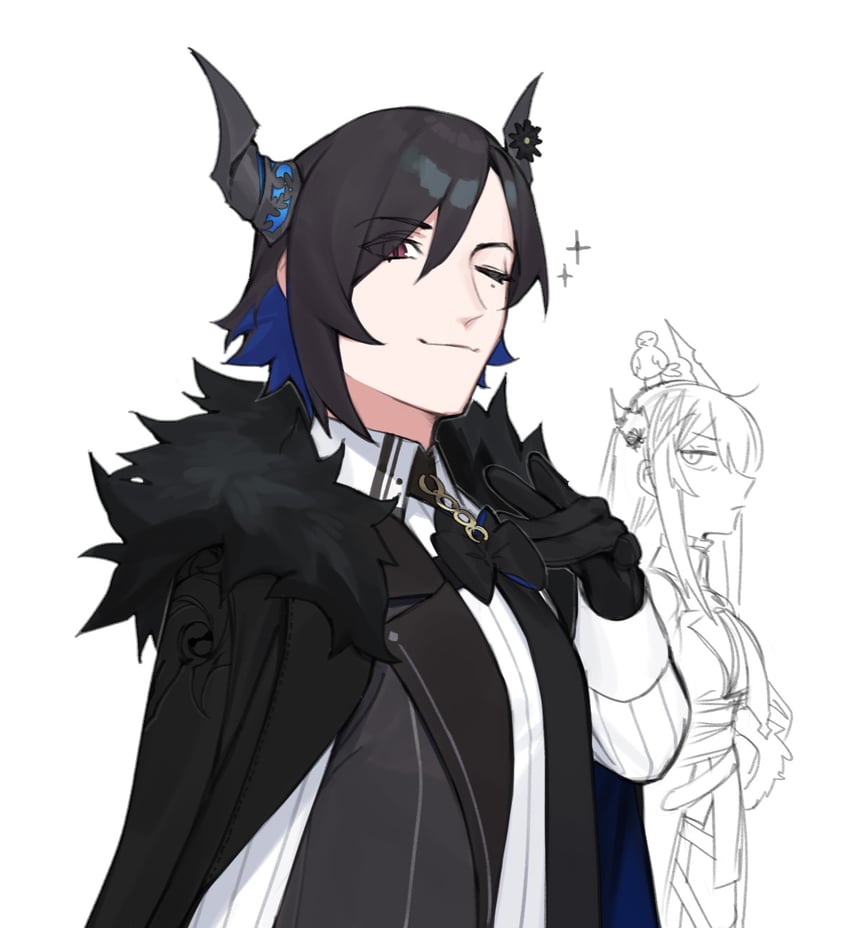 nerissa ravencroft, shadow, and malphis ravencroft ii (hololive and 1 more) drawn by dasdokter