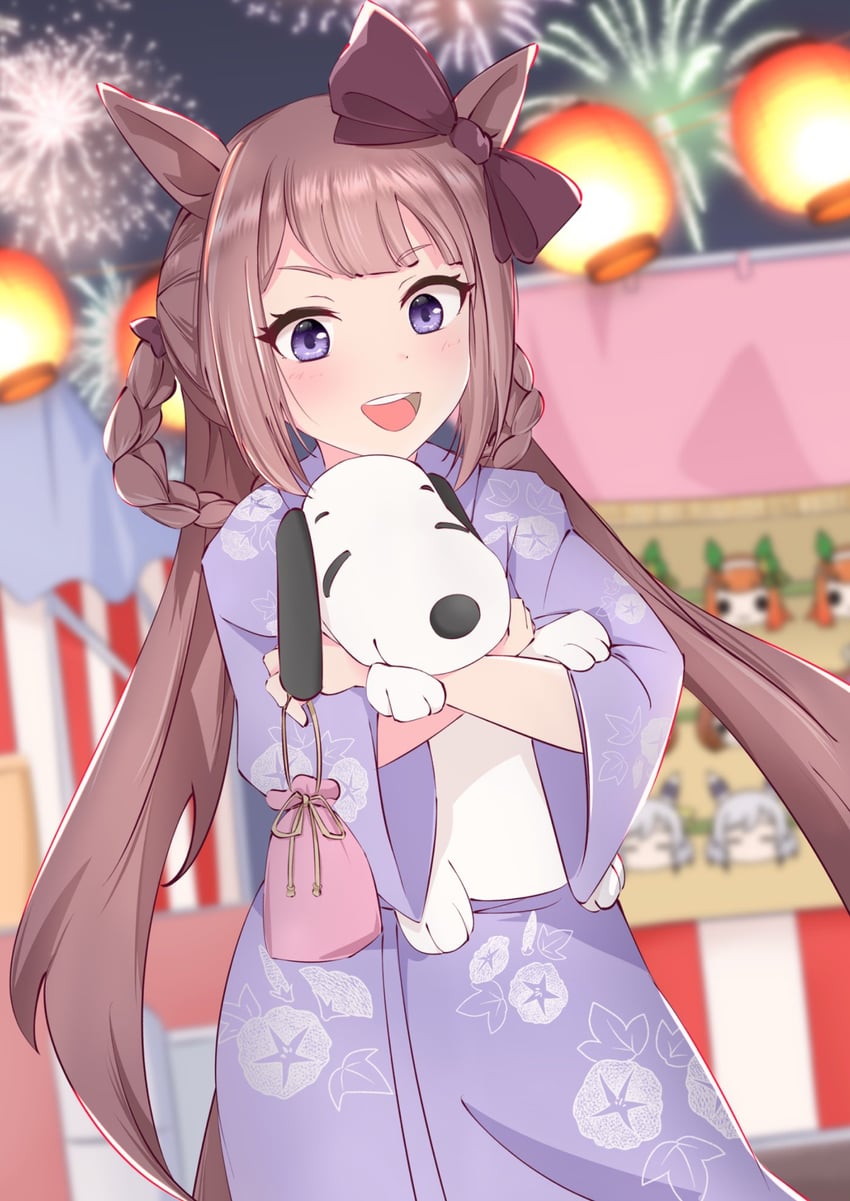 silence suzuka, sweep tosho, hishi miracle, and snoopy (umamusume and 1 more) drawn by funamori