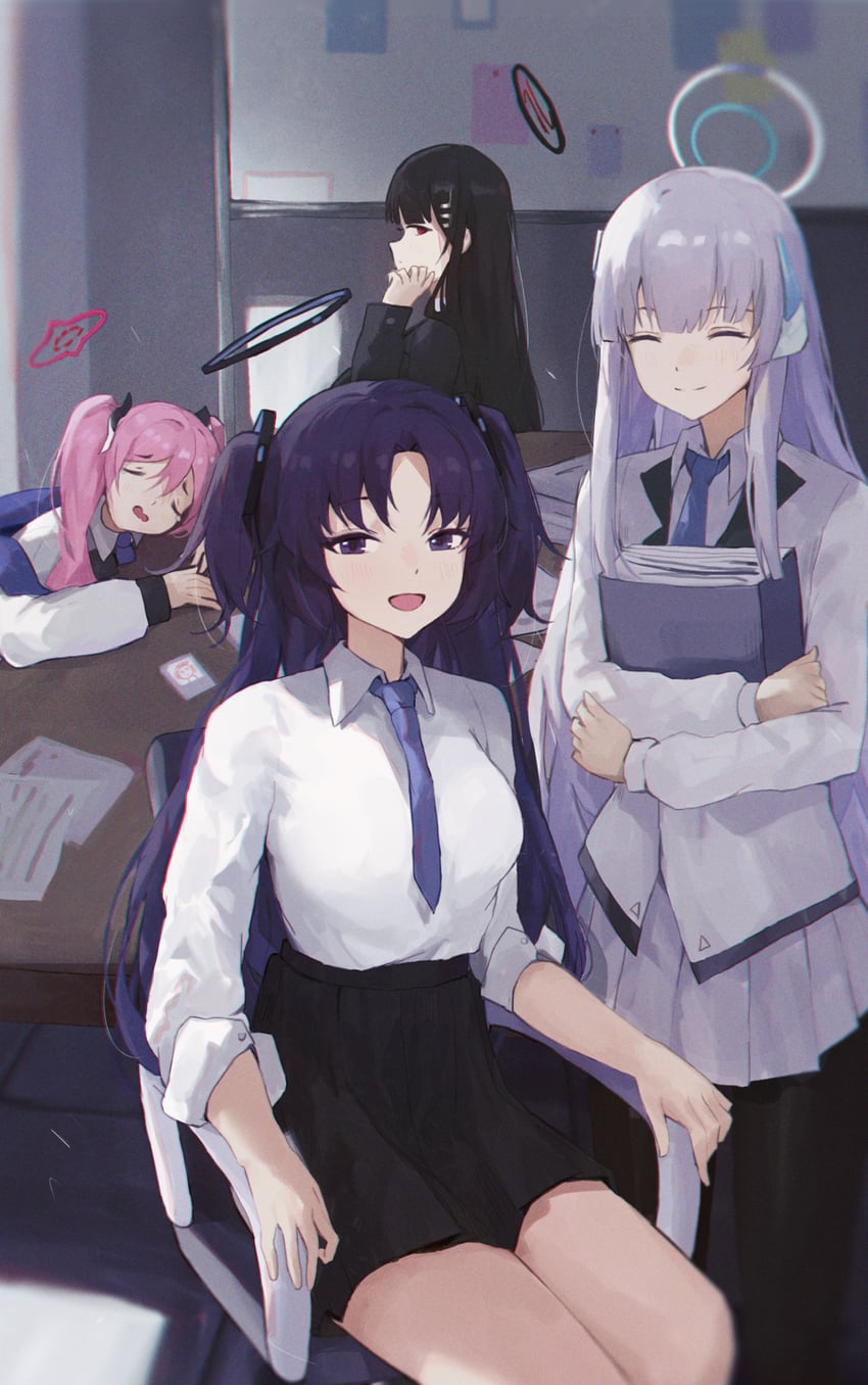 yuuka, rio, noa, and koyuki (blue archive) drawn by jianjia