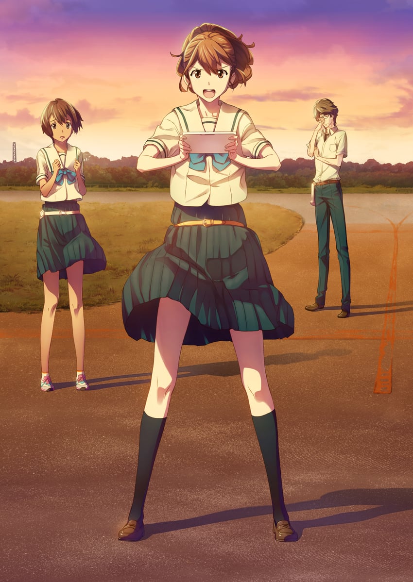 senomiya akiho, daitoku junna, and hidaka subaru (robotics;notes) drawn by fukuda_tomonori