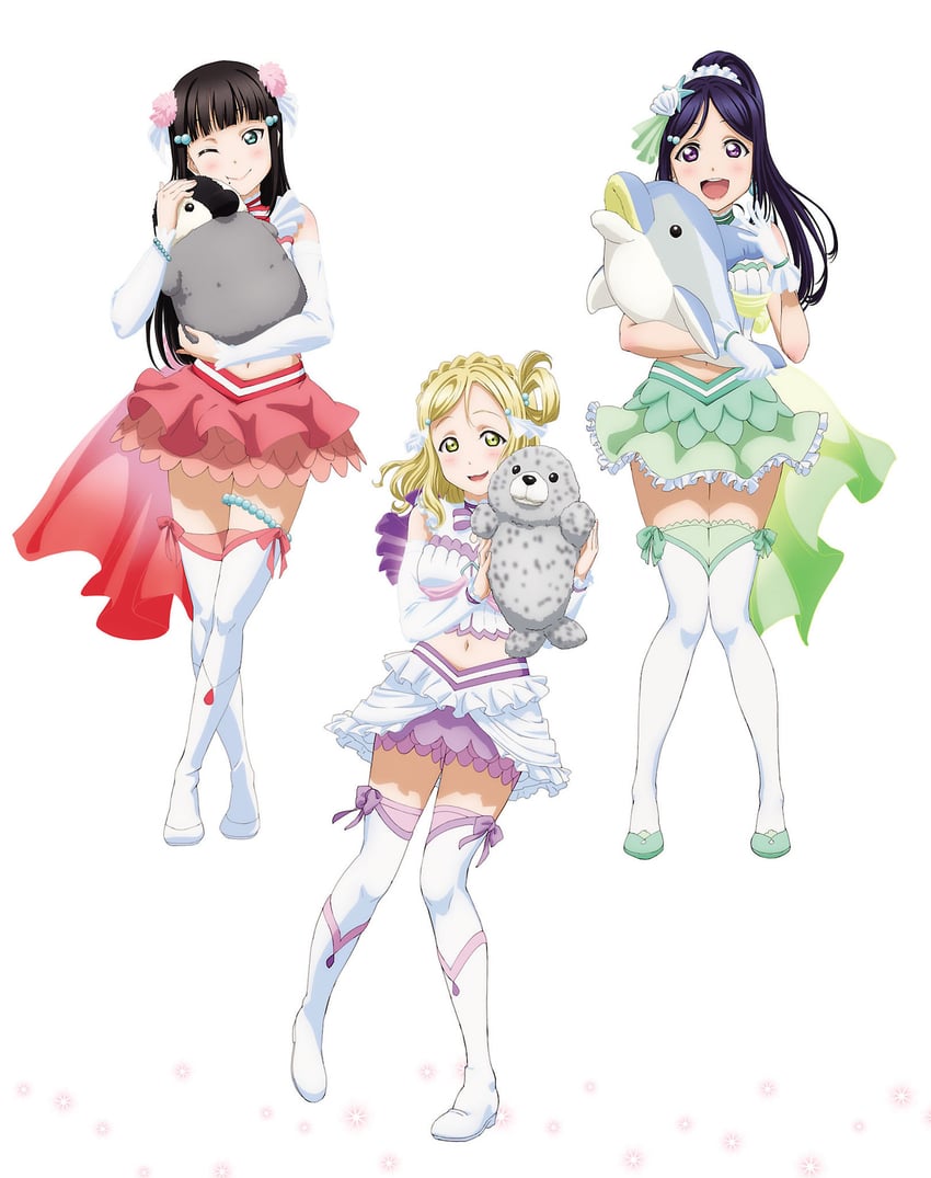 matsuura kanan, kurosawa dia, and ohara mari (love live! and 1 more)