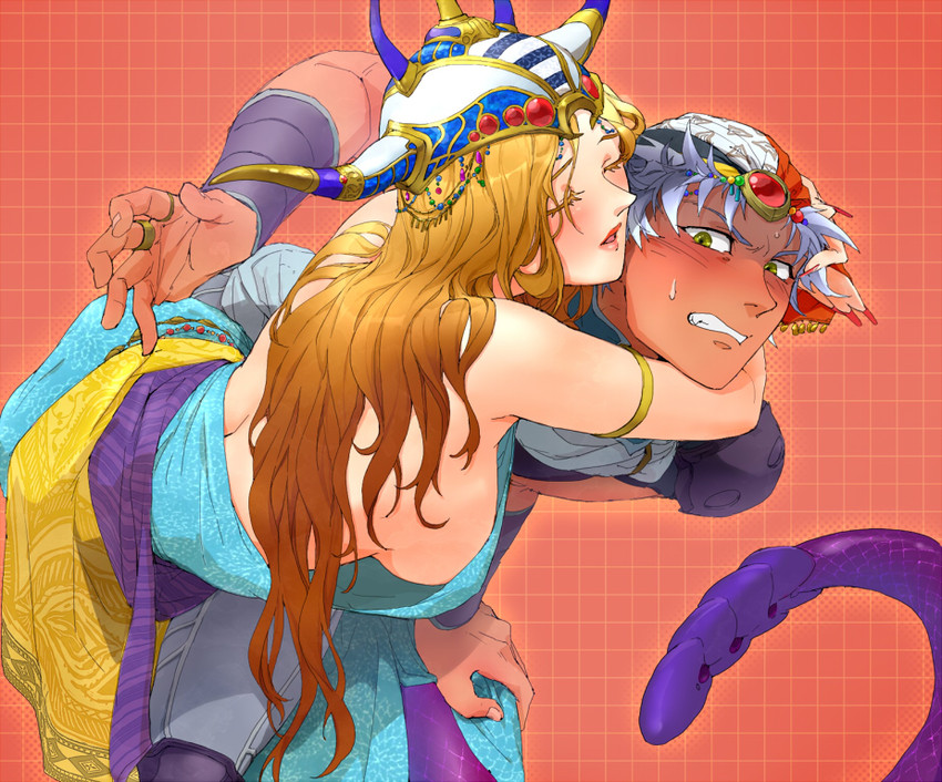 firion and hilda (final fantasy and 1 more) drawn by math-major