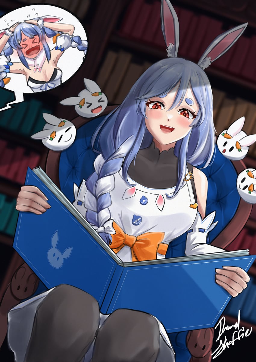 usada pekora, don-chan, pekomama, and pekomon (hololive) drawn by ikmal_shaffie