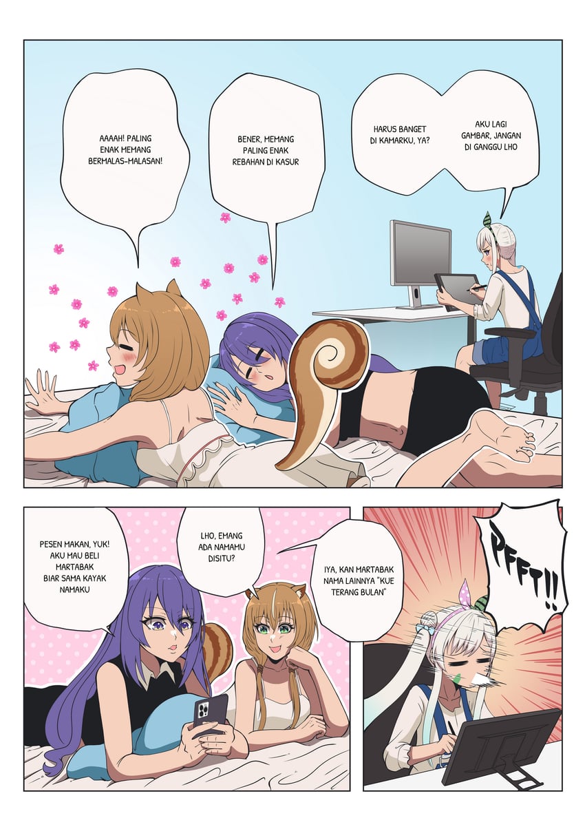 moona hoshinova, ayunda risu, and airani iofifteen (hololive and 1 more) drawn by kuritikamu