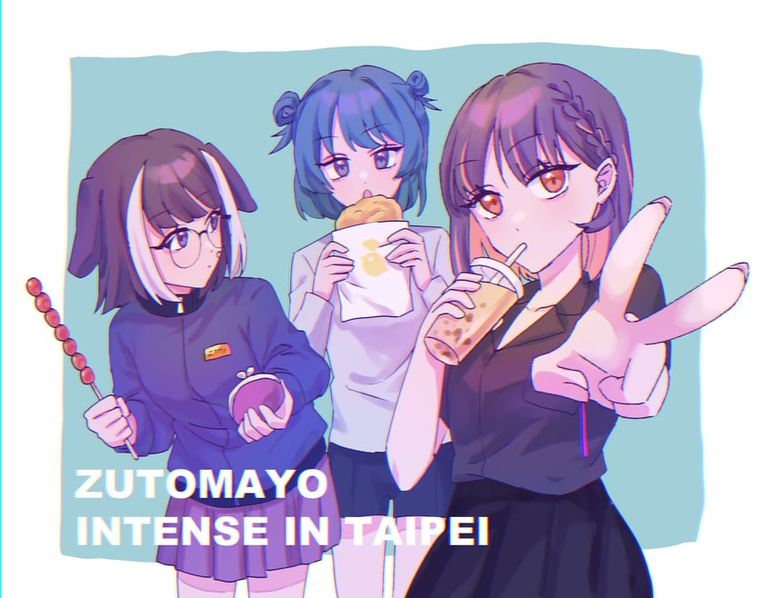 nira-chan, choucho, and aca-ne (zutto mayonaka de ii no ni and 1 more) drawn by miruku00