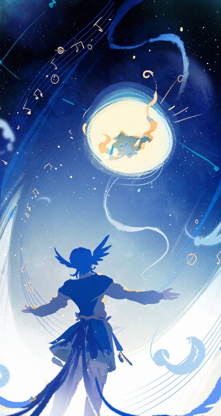 jirachi and meteion (pokemon and 2 more) drawn by yuming_haomafan
