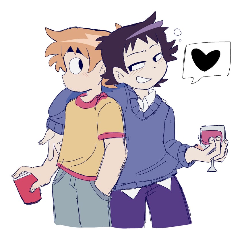 scott pilgrim and wallace wells (scott pilgrim and 1 more) drawn by eatbabies0