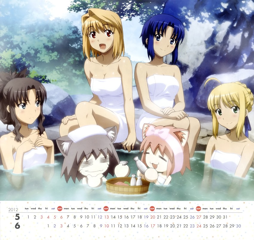 artoria pendragon, saber, tohsaka rin, arcueid brunestud, ciel, and 2 more (fate and 5 more) drawn by hirose_tomohito