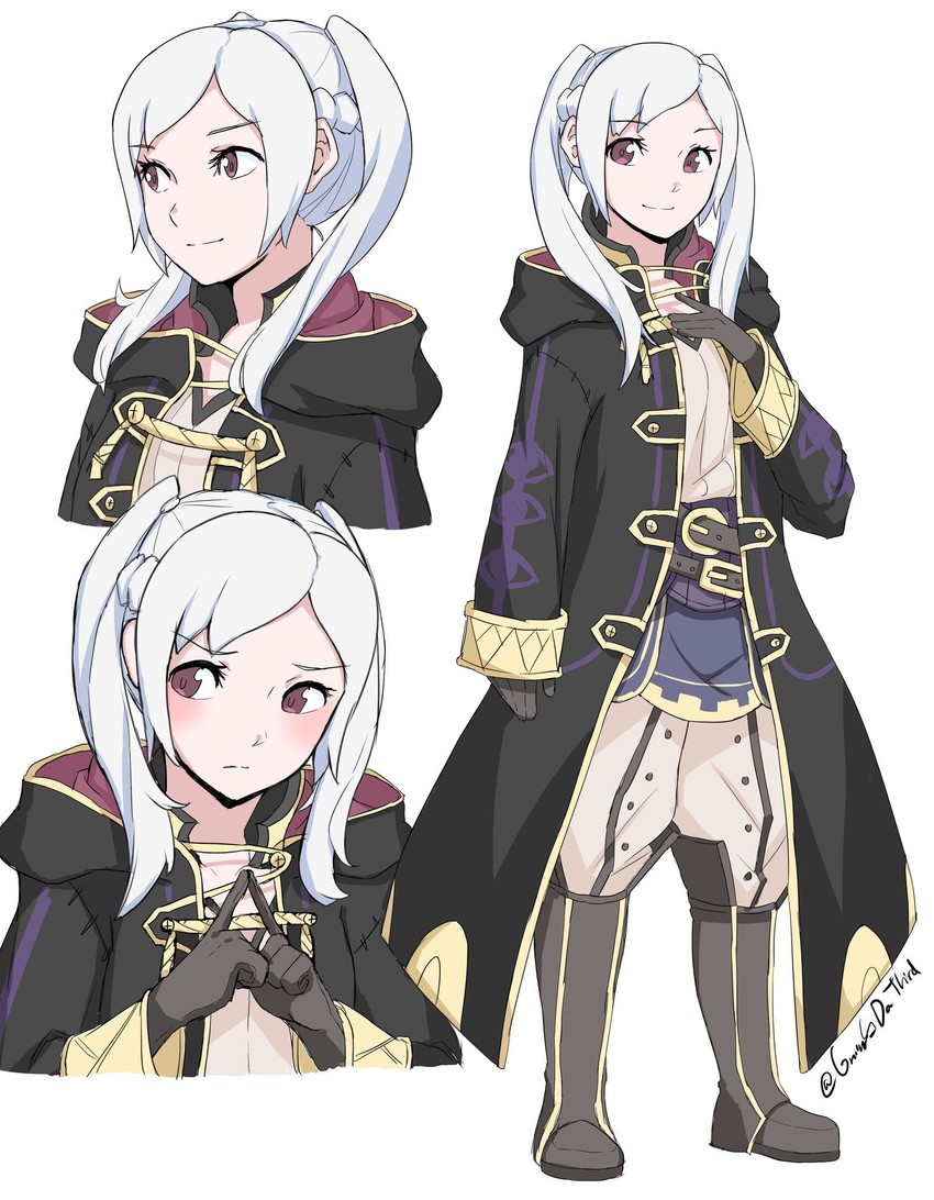 female robin (fire emblem and 1 more) drawn by grimmelsdathird