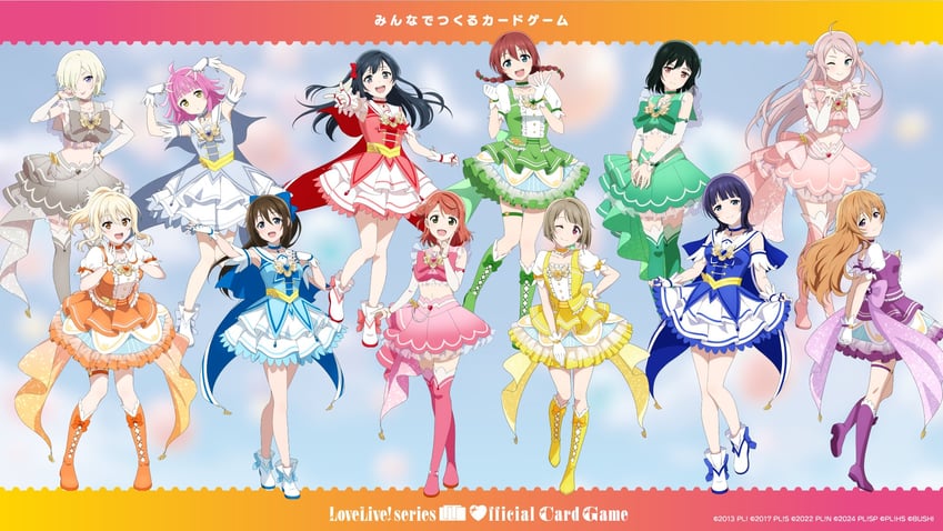 yuki setsuna, uehara ayumu, osaka shizuku, tennoji rina, nakasu kasumi, and 7 more (love live! and 2 more)