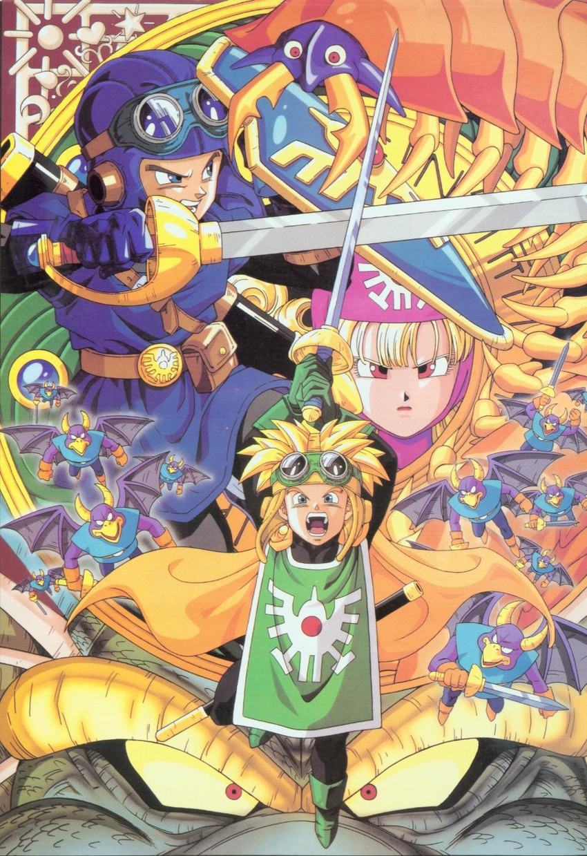 princess of moonbrook, prince of lorasia, prince of samantoria, sidoh, yoroi mukade, and 1 more (dragon quest and 1 more) drawn by nakatsuru_katsuyoshi