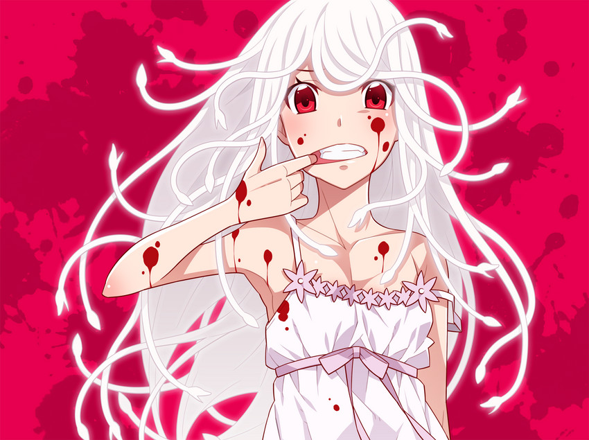 sengoku nadeko and god nadeko (monogatari) drawn by yamanami_kousuke