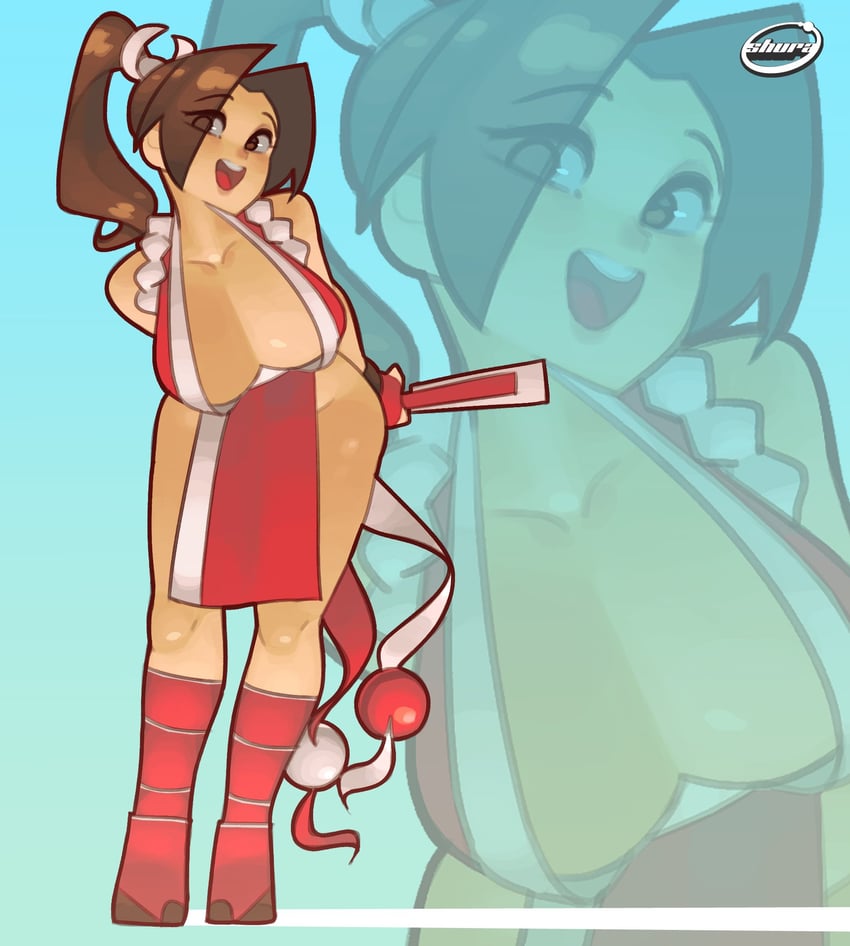 shiranui mai (the king of fighters and 1 more) drawn by rayschera