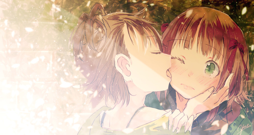 amami haruka and futami ami (idolmaster) drawn by yae_(mono110)
