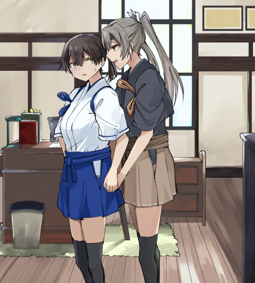 kaga, zuikaku, and zuikaku kai ni (kantai collection) drawn by samonasu17