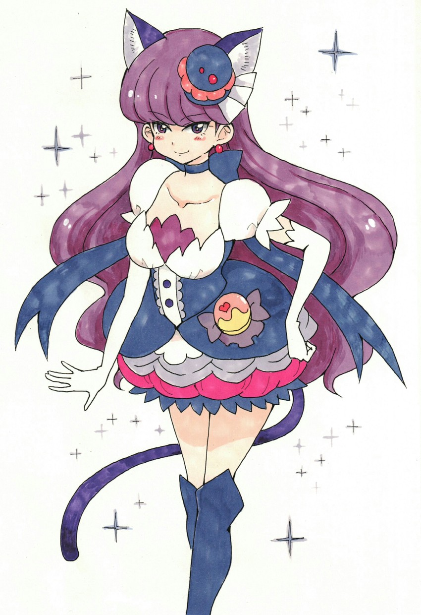 kotozume yukari and cure macaron (precure and 1 more) drawn by mehonobu_g