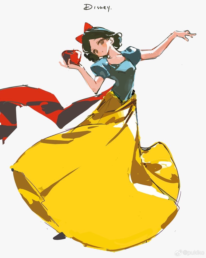 snow white (snow white and the seven dwarfs) drawn by pukiko99