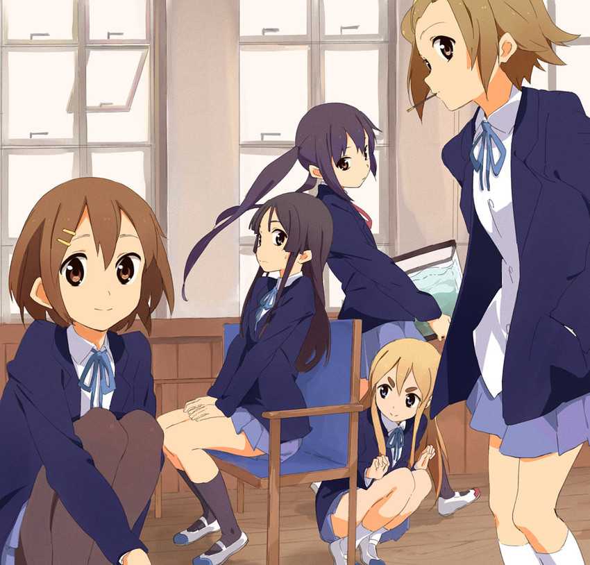 akiyama mio, nakano azusa, hirasawa yui, tainaka ritsu, and kotobuki tsumugi (k-on!) drawn by izumi_(ko8)