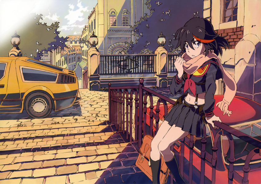 matoi ryuuko and senketsu (kill la kill and 1 more) drawn by hori_takafumi