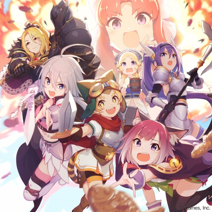 christina, jun, yukari, akino, tamaki, and 3 more (princess connect! and 1 more)