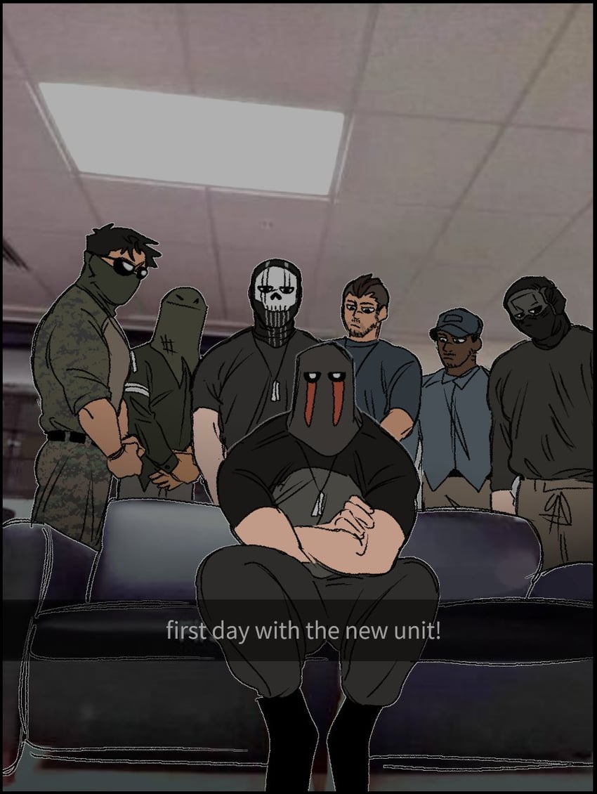 ghost, soap, konig, horangi, gaz, and 1 more (call of duty and 2 more) drawn by waxxed_doghouse