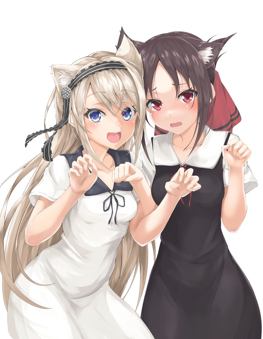 shinomiya kaguya and shirogane kei (kaguya-sama wa kokurasetai ~tensai-tachi no renai zunousen~) drawn by sutetete
