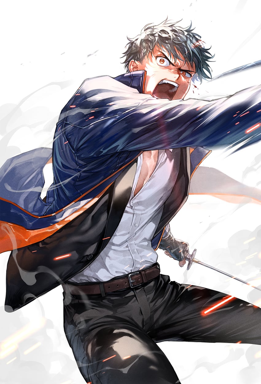saitou hajime (fate and 1 more) drawn by uni_(nico02)