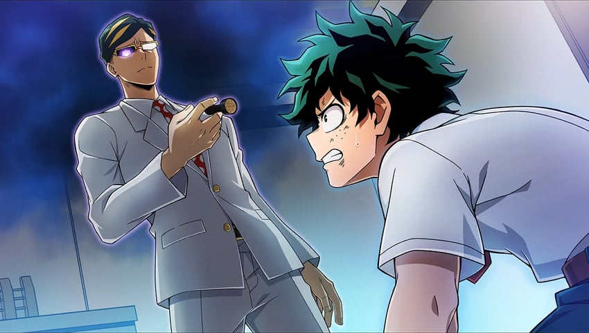 midoriya izuku and sir nighteye (boku no hero academia)